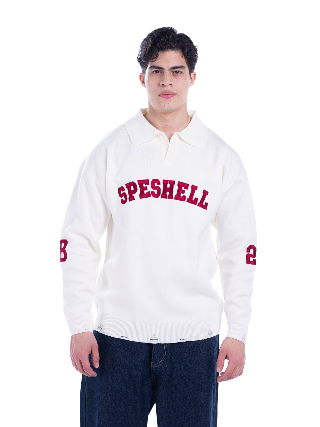 OFF WHITE KNITTED POLO