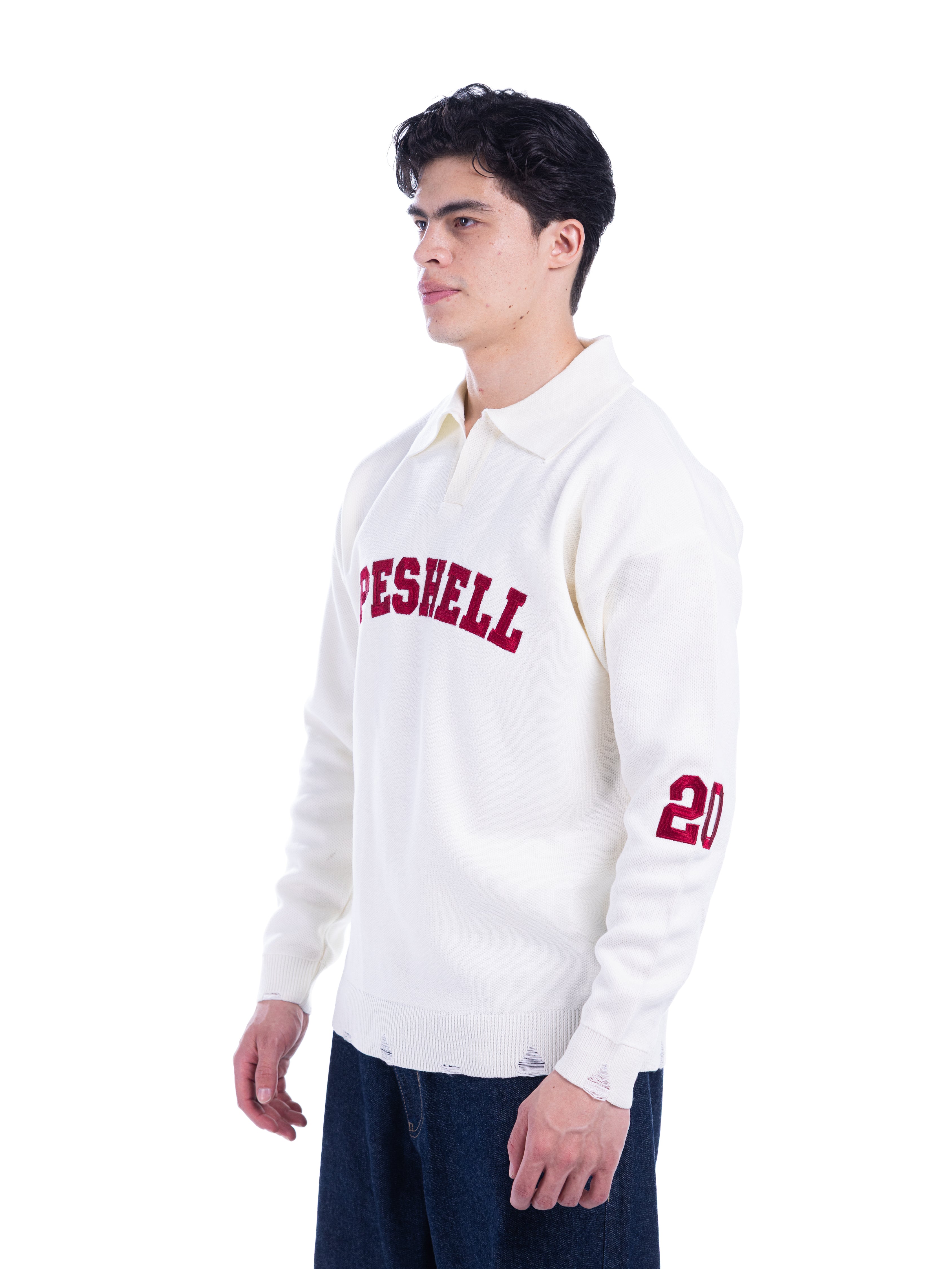 OFF WHITE KNITTED POLO