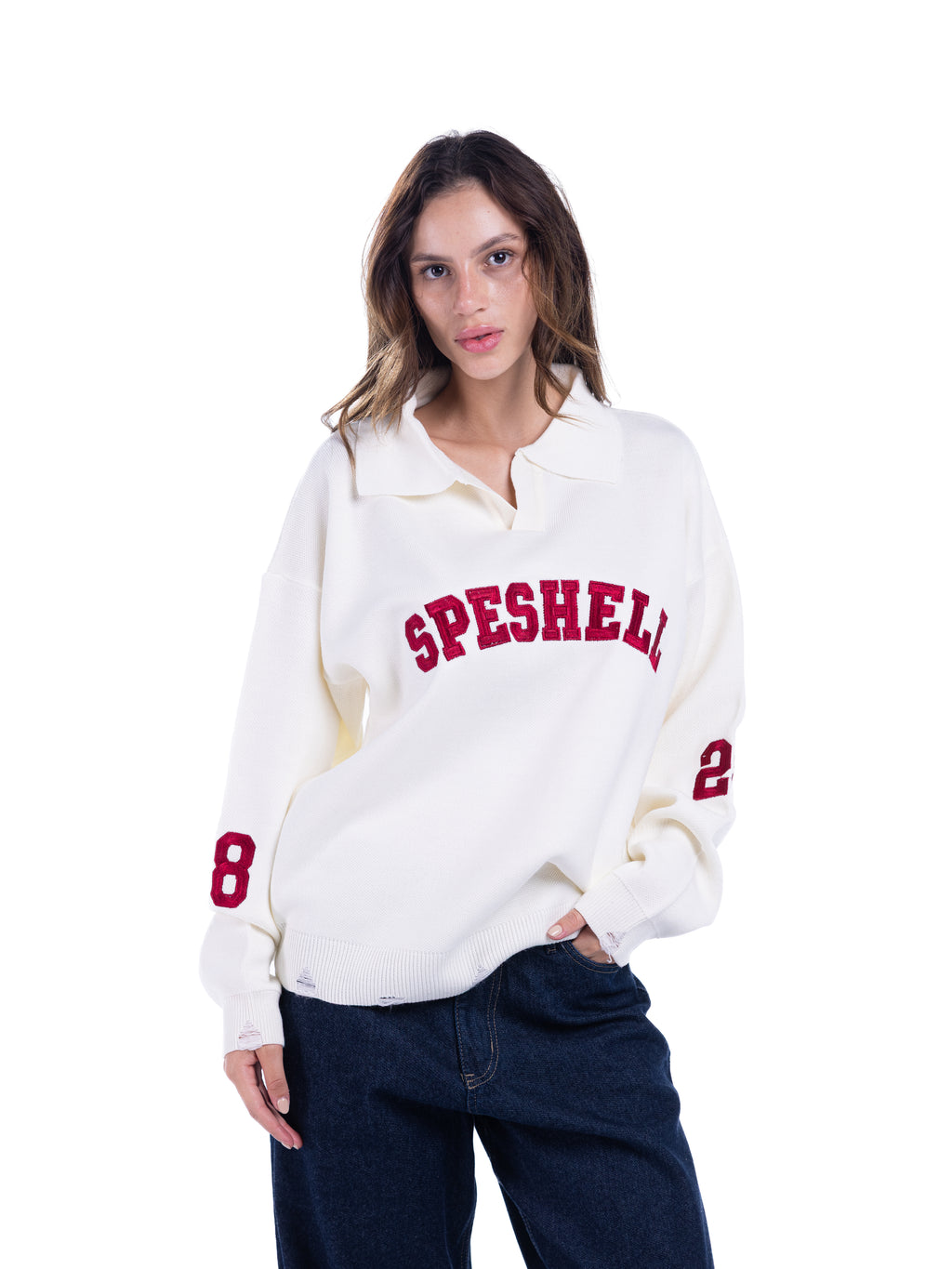 OFF WHITE KNITTED POLO