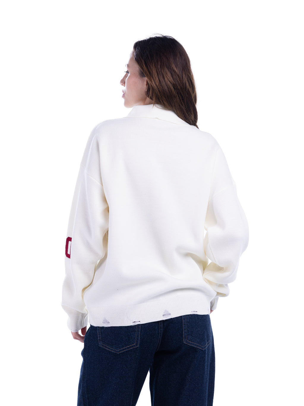 OFF WHITE KNITTED POLO